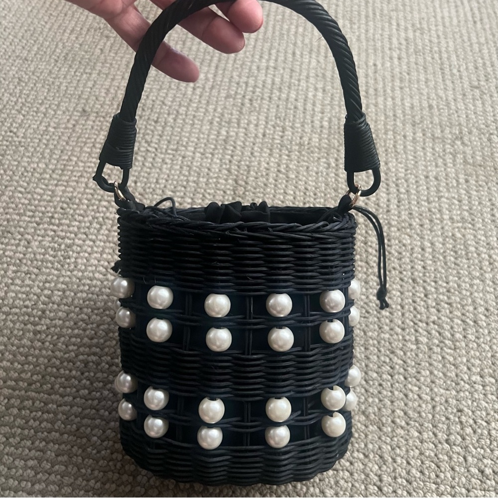 KATE SPADE X TARGET WICKER BUCKET PURSE BAG